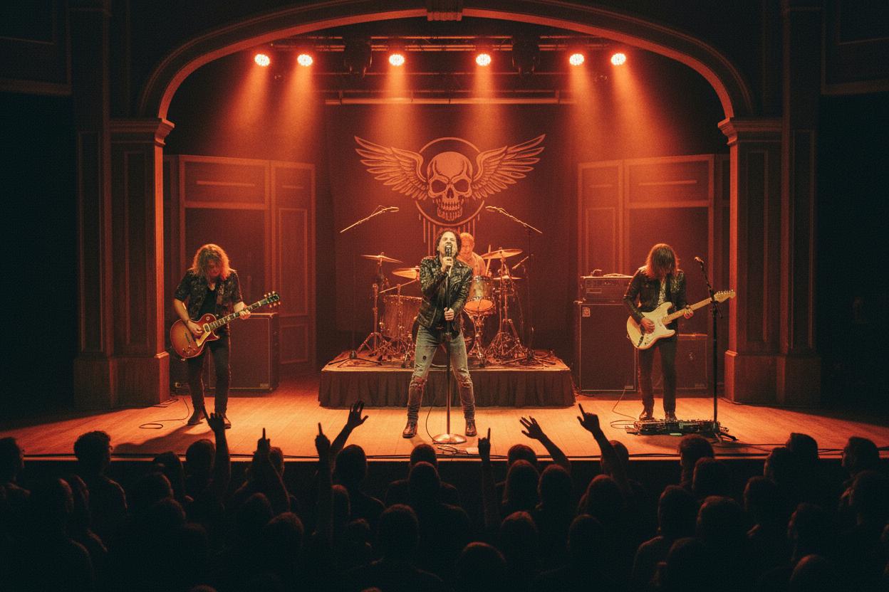 Live rock concert performance