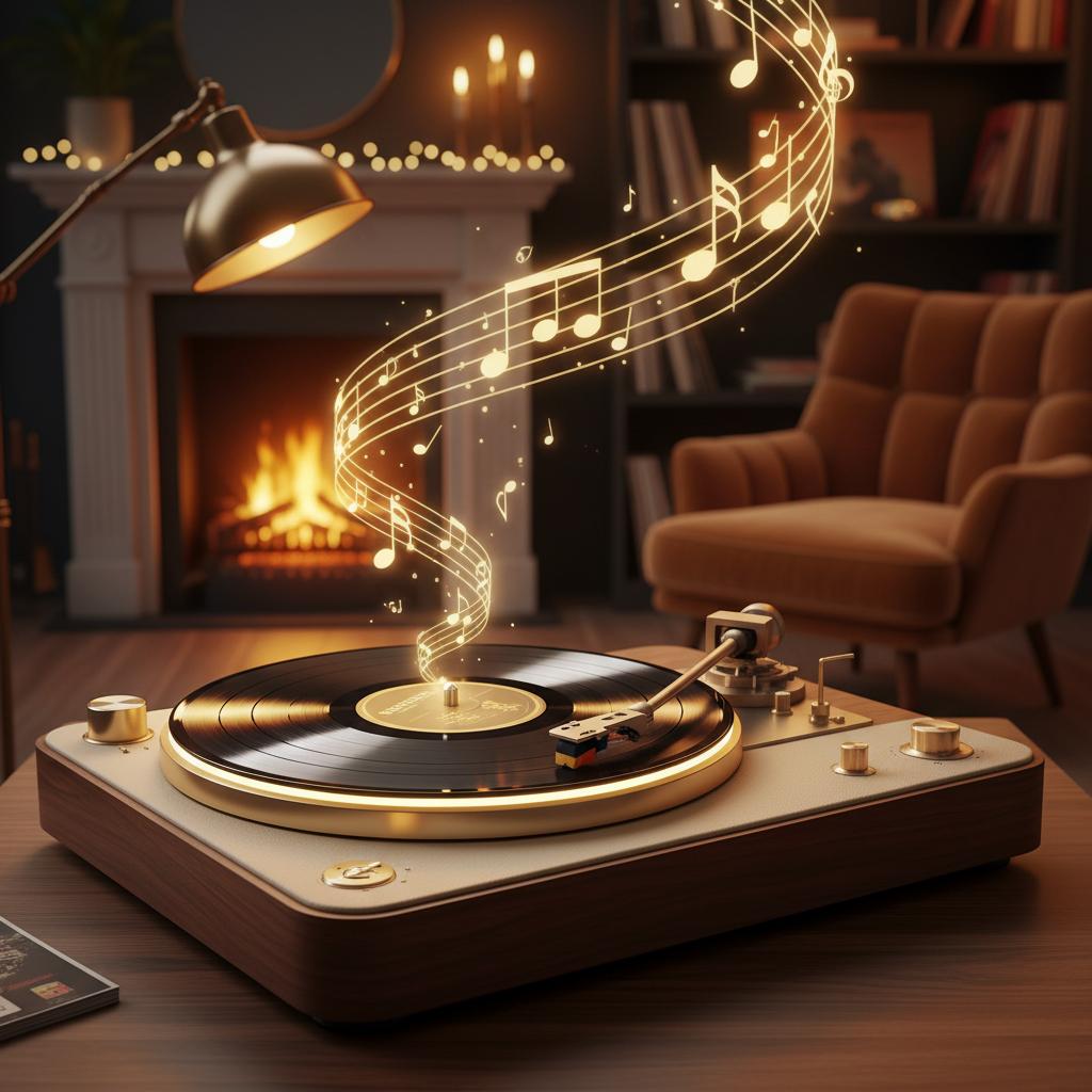 Vintage vinyl record player